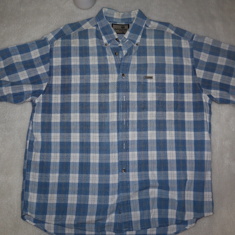 Dockers Blue Mens Dress Shirt